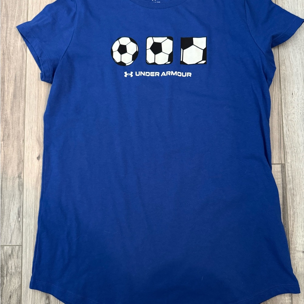 Under Armour Kids Blue Soccer Graphic Tee